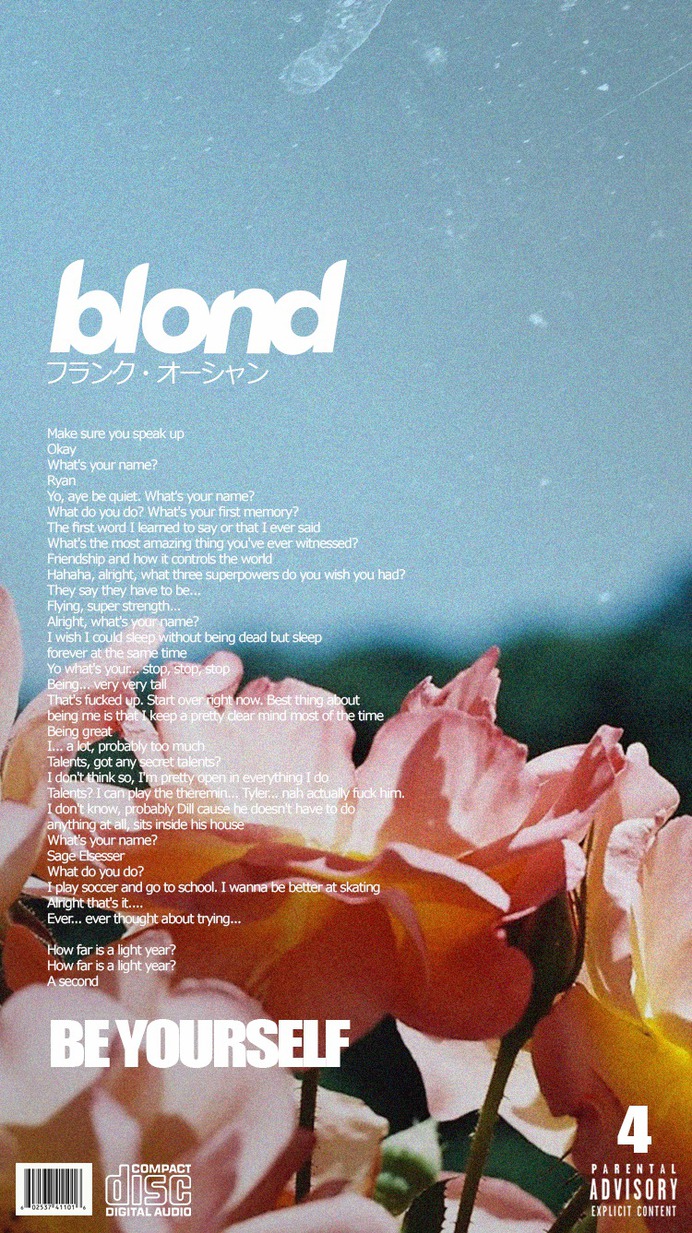 Blonde Alternative Song Covers (Phone Wallpapers)