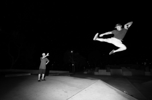 slyAPARTMENT #white #black #night #skate #jump #and