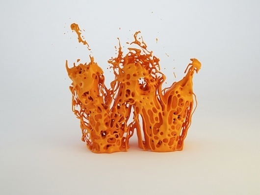 Type Fluid Experiment on the Behance Network #typedesign #liquid #com #typeface #skyrill #splatter