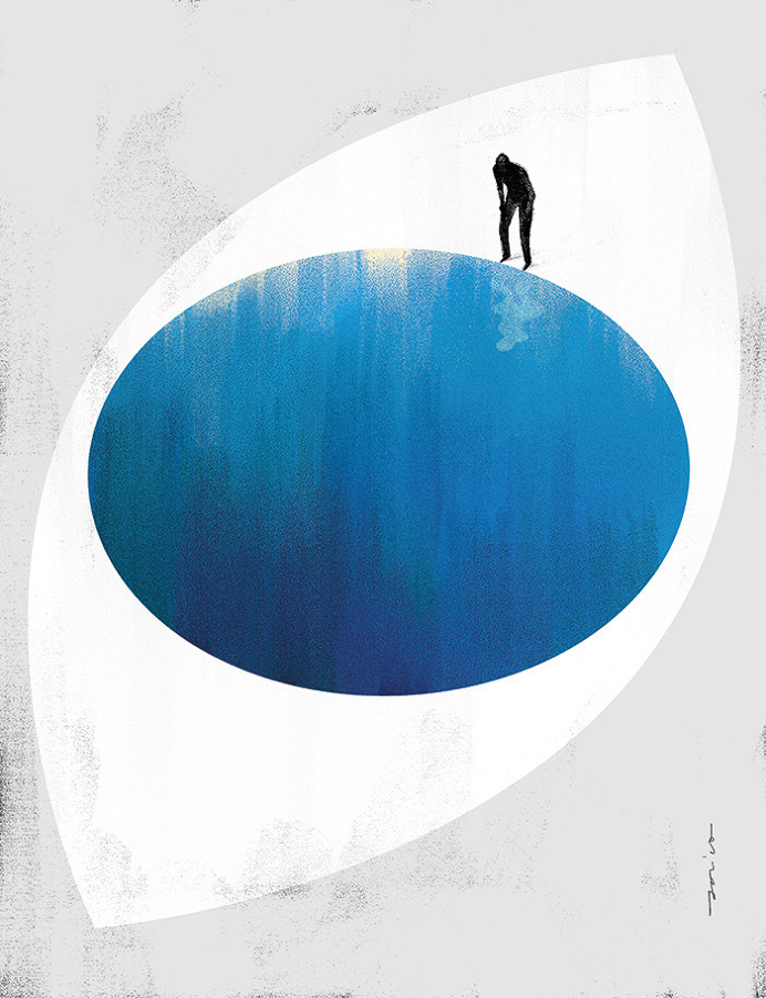 Zwierciadło 08/2015, Paweł Jońca #illustration #eyes #body #parts