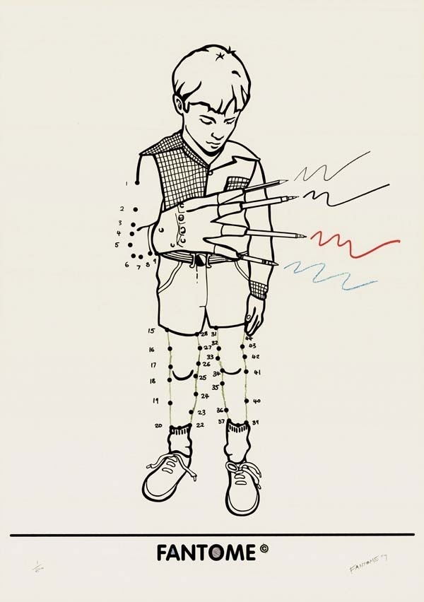 The Fantome Kid ​one color screenprintShallow End A print about escapism by Fantome #to #dot