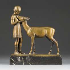HERMANN HAASE-ILSENBURG in 1879 Ilsenburg - 1960 Berlin girls with deer