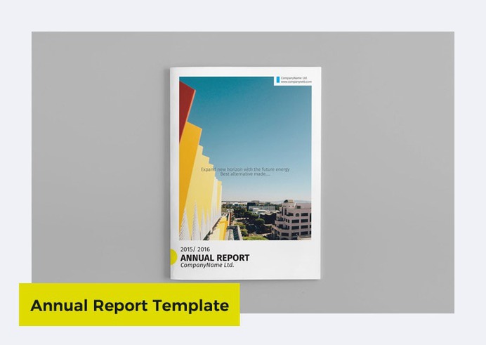Clean Annual Report Template by GreenDesign