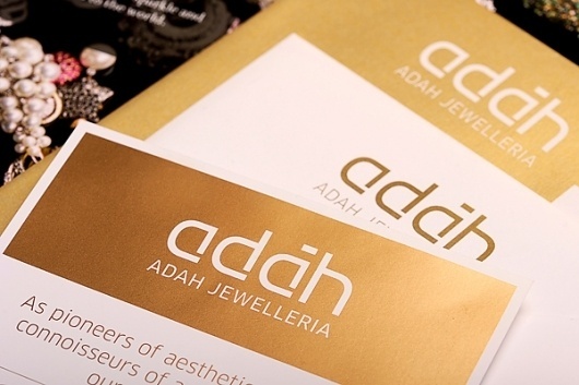 Adah Jewelleria on the Behance Network #invite #branding #design #graphic #book #adah #identity #jewelry #gold #brochure