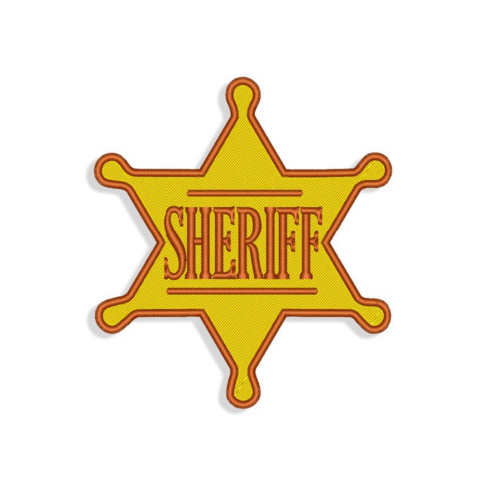 Sheriffs badge Embroidery design