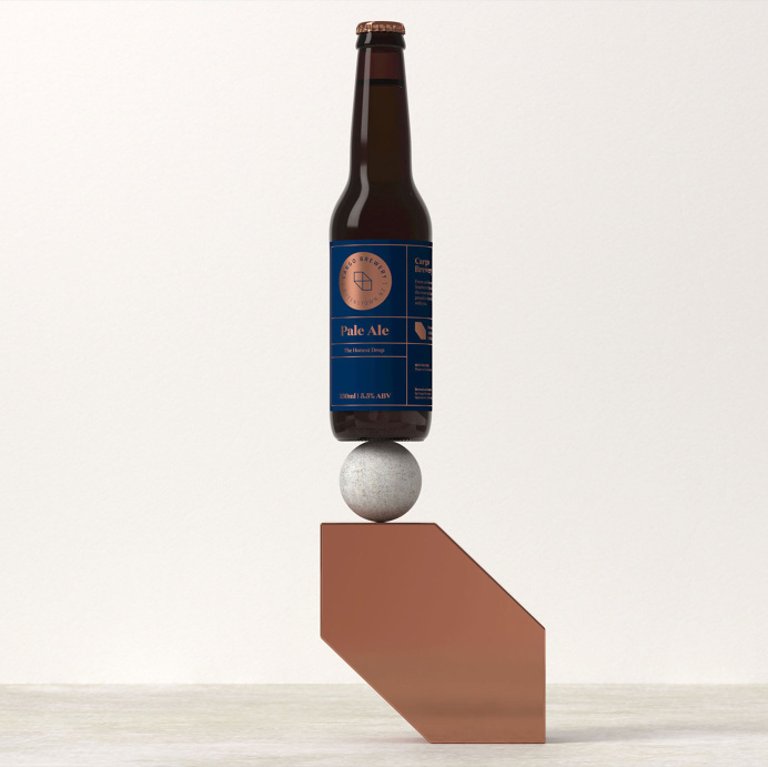 modern. beer, bottle, shape, circle, simple, modern