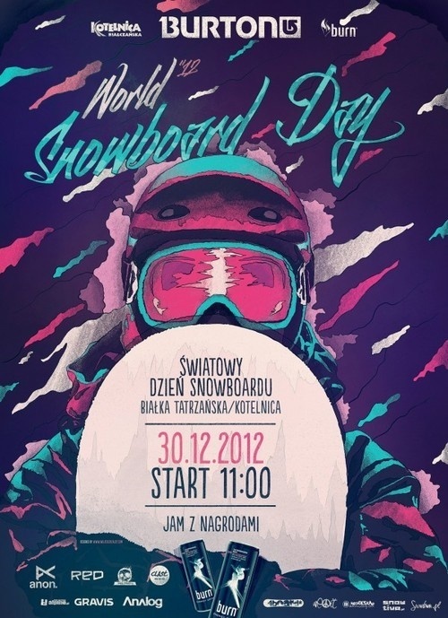 World Snowboard Day 2012 via Tumblr #flyer #design #graphic #poster #snowboard