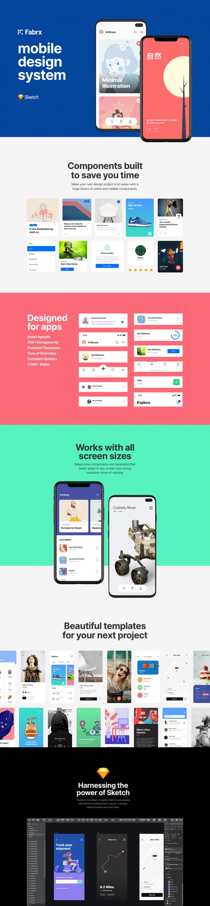 Fabrx Mobile Design System (For Sketch)