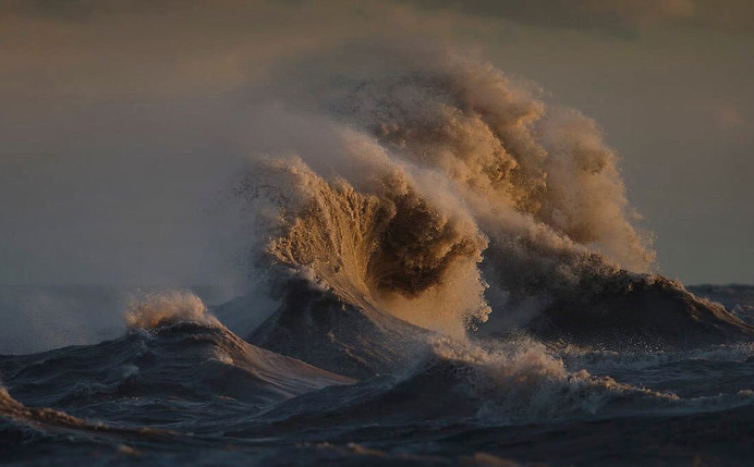 The Freak Liquid Mountains Of Lake Erie by Dave Sandford #Photography #lake #liquid #art #unique