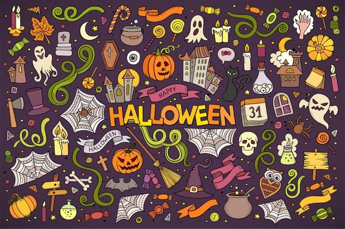 Set of Halloween Elements