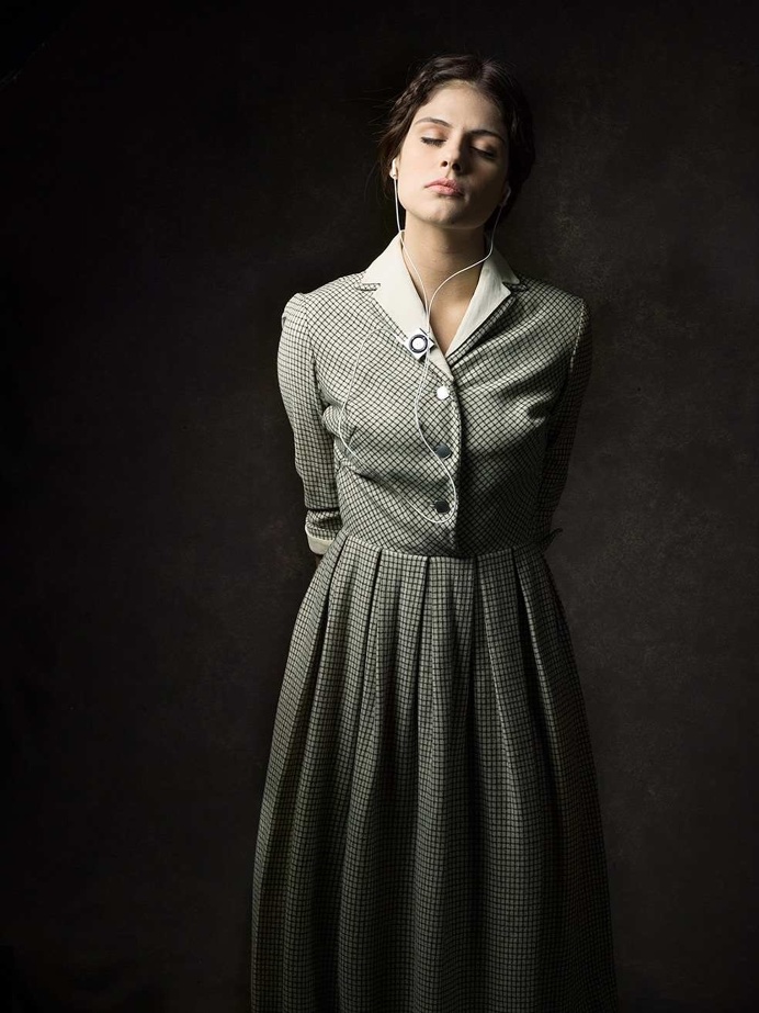 Portraits of 19th Century Characters Posing With 21st Century Technology