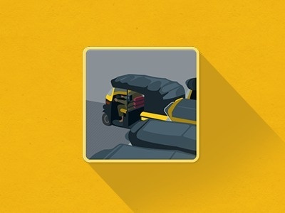 MUMBAI flat icon #flat #iconography #icon #mumbai #india #rickshaw