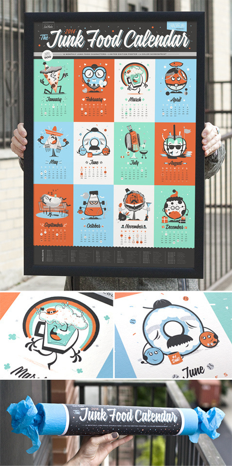 FastFood Calendar #calendar #poster