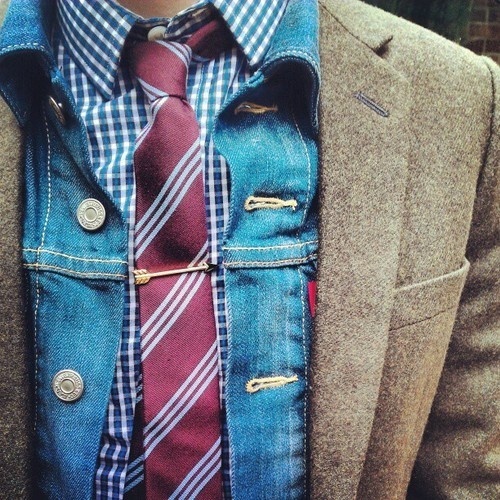A.N.D Studio Likes | Tumblr #layers #male #fashion #denim #tweed #style