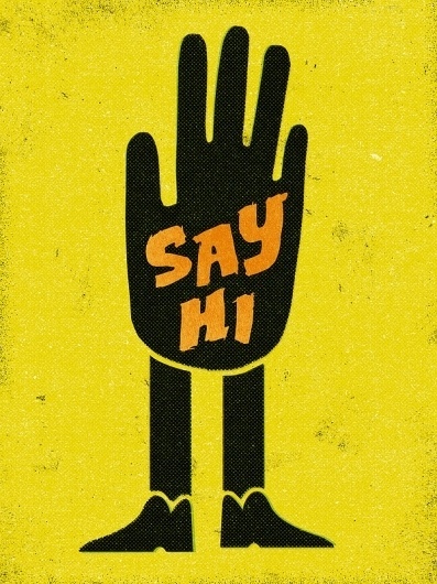 Say Hi. Art Print | Society6 #print #design #retro #illustration #art #poster #typography