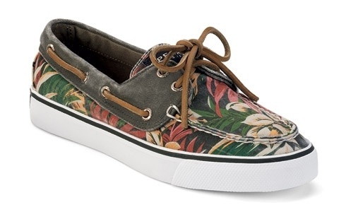 Sperry Top-Sider Women's Bahama #sperry #top #sider #bahama #boat shoes #green palm frond