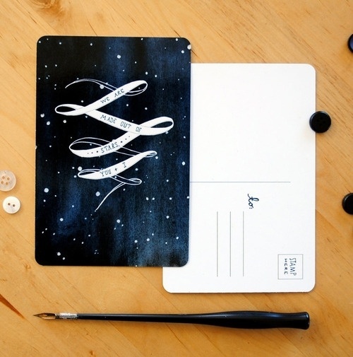 PrettyClever #card #postcard #handmade #black
