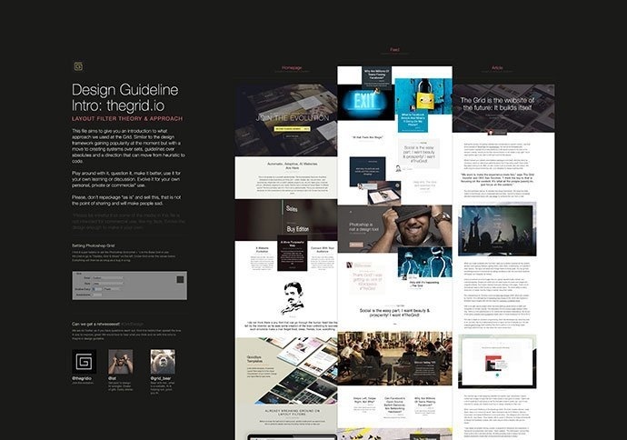 The Grid: Website PSD Template