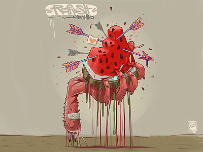 Tumblr #arrows #illustration #watermelon