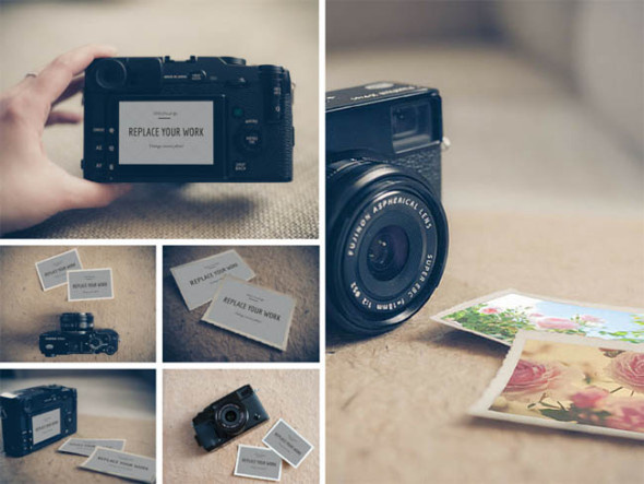 Camera Mockups PSD for Designer