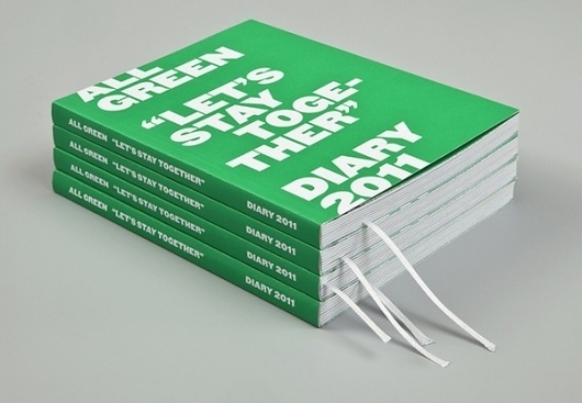 All Green #diary #book #typography