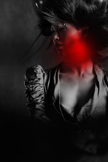 HELIUM on the Behance Network #red #white #photo #black #women #portrait #and #female