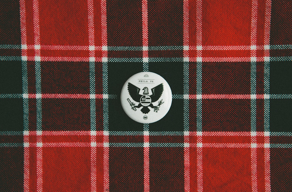 Eagle_Button_MS187 #white #button #design #plaid #black #pin #eagle #and #flannel
