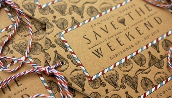 Momental Designs Wedding Invitations via Oh So Beautiful Paper (5) #typography #blue #red #jute