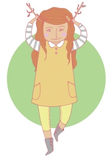 Animal Dress-Up Series: Woodland on the Behance Network #illustration #dingbats #hidden