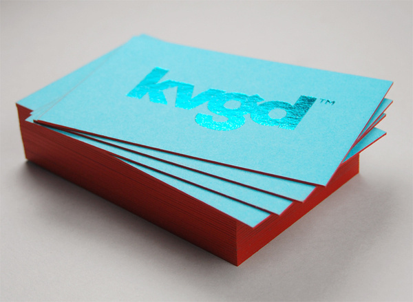 kvgd card #edge #stamp #business #card #color #stationery #foil