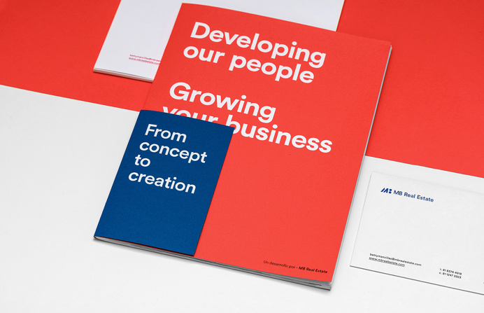 mb real estate market construction business card blue red logo logotype branding corporate design identity mindsparklemag design