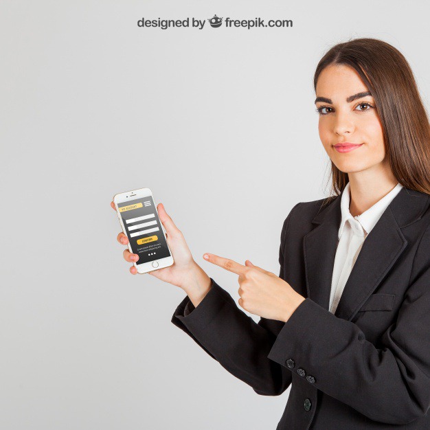 Smartphone mockup with business woman Free Psd. See more inspiration related to Mockup, Business, Technology, Template, Woman, Phone, Girl, Presentation, Telephone, Smartphone, Mock up, Modern, App, Display, Business woman, Screen, Female, Young, Device, Up, Holding, Showcase, Stylish, Showroom, Mock, Presenting and Showing on Freepik.