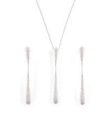 SCHMUCK-SET MIT BRILLANTBESATZ