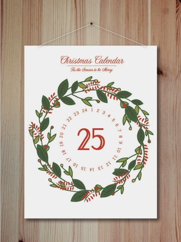 West end girl #days #wreath #calendar #christmas #poster #25