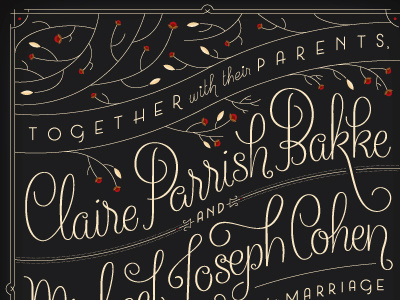 Typeverything.com Claire & Mikes Wedding Invitation by Kelly Thorn #wedding #stationary