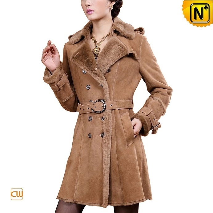 Ladies Shearling Coat Spanish Merino CW640213 #ladies #shearling #coat