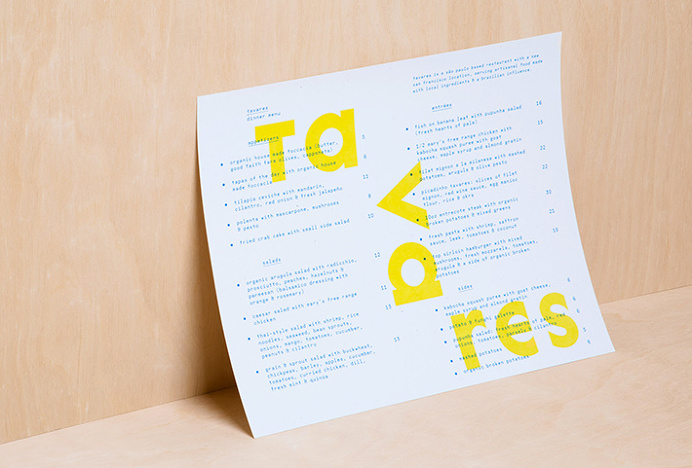 Tavares by Landscape #menus
