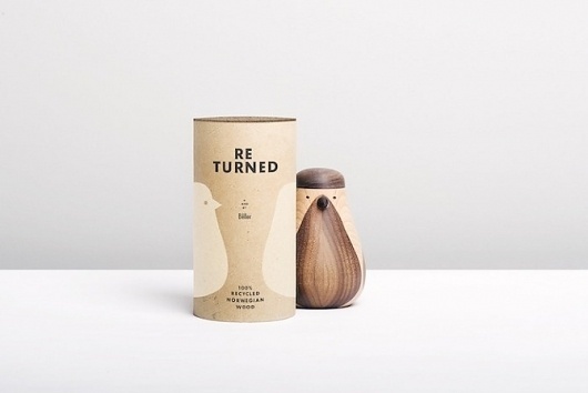 Lars Beller Fjetland: Re-turned - thisispaper #packaging #design #bird #wood #recycled