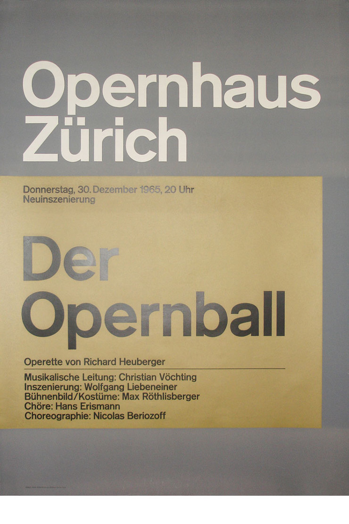 Josef Müller-Brockmann DER OPERNBALL [ 128CM X 90CM ] via www.blanka.co.uk