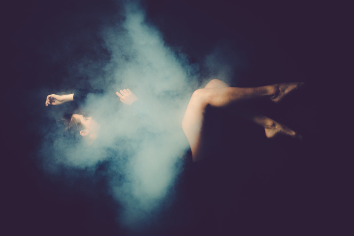 portrait with smoke