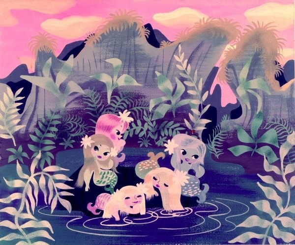 Peter Pan Mermaids Mary Blair #illustration #childrens #vintage #books