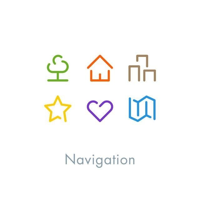 WIP Public transportation guide. Icon Design