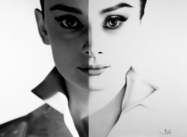 30 Hyper Realistic Pencil Drawings by Ileana Hunter #hepburn #drawing #illustration #art #audrey #pencil #sketch
