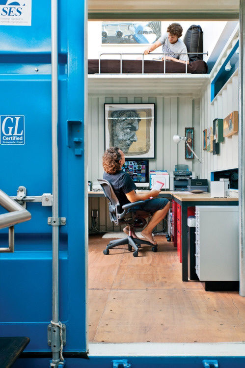 Shipping Container Home Office & Guest Bedroom in San Francisco, California