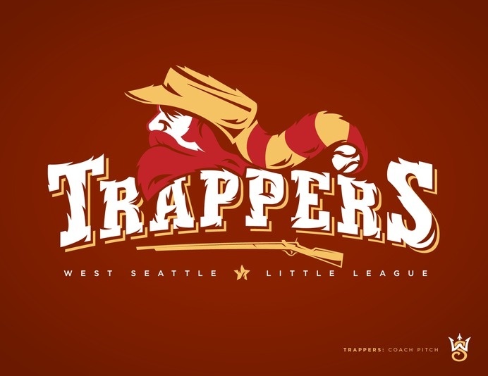 West Seattle Little League - danlustig.com #vector #seattle #sports #trappers #baseball #logo #typography