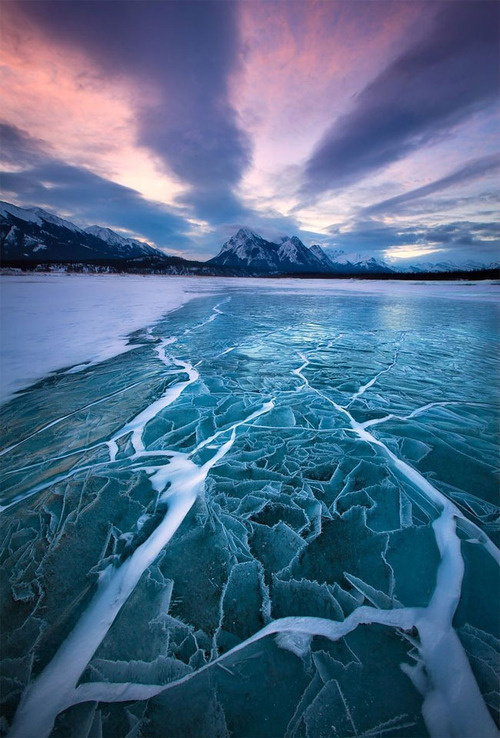 CJWHO ™ (Ice Bubbles Create Picturesque Scene at the Foot...) #amazing #landscape #nature #photography #rocky #mountains