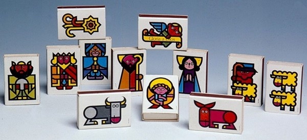 Fósforos del Pirineo - Cruz Novillo #matchbox #spain #design #1968 #illustration