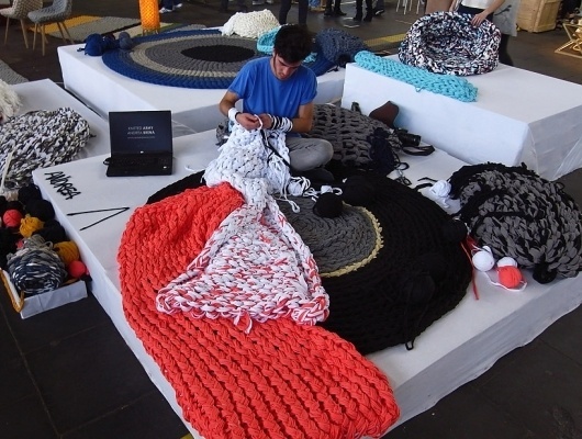 andrea brena: knitted army at DMY berlin 2012 #knitted #army