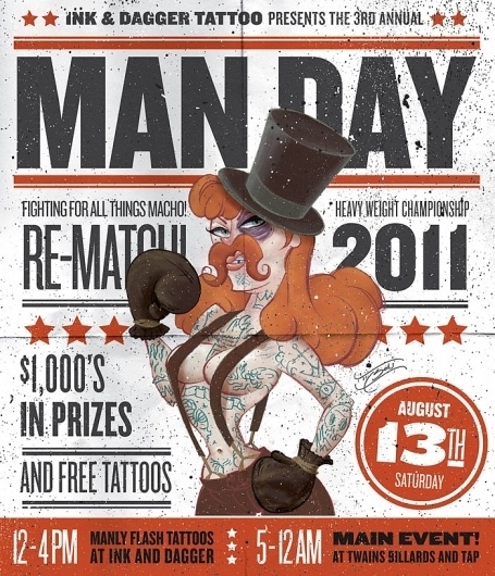 Dribbble - MD-2011-blog-large.jpg by Two Arms Inc. #masculine #texture #illustration #tattoo #grunge #type