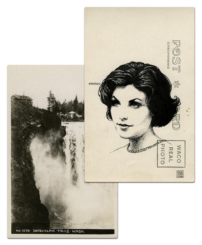 twin peaks post cards oldskull 2